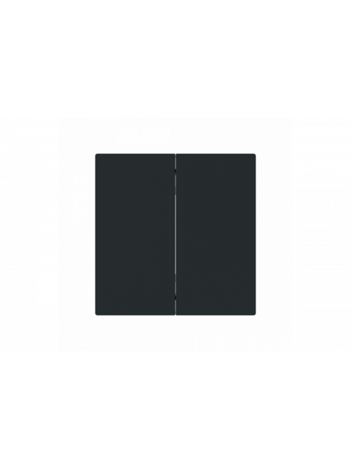 Control Element None for Dimmer Two-part button black matt - Busch-art linear