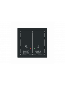 Rocker with legend DND, MUR for Switch/push button Two-part rocker black matt - Busch-art linear
