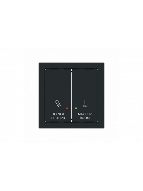 Rocker with legend DND, MUR for Switch/push button Two-part rocker black matt - Busch-art linear