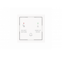 Bell push-switch DND / MUR insert DND, MUR and Symbol "bell" for Switch/push button Single push button with LED 3gang studio white matt - Busch-art linear