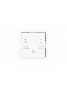Bell push-switch DND / MUR insert DND, MUR and Symbol "bell" for Switch/push button Single push button with LED 3gang studio white matt - Busch-art linear