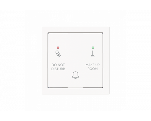 Bell push-switch DND / MUR insert DND, MUR and Symbol "bell" for Switch/push button Single push button with LED 3gang studio white matt - Busch-art linear