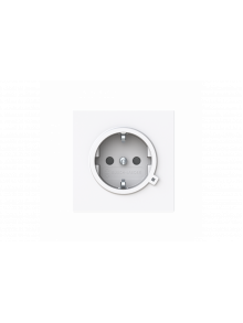 Socket insert Without imprint Safety Shutter Protective contact (SCHUKO) withControl light; LED /Green studio white  - Busch-art linear