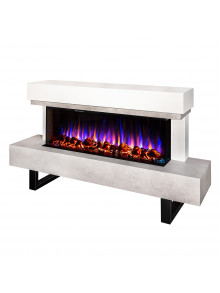 Каминокомплект Monro & Dalas, 750x1400x300 мм, 1500W, 30 цветовых сочетаний, Термостат, Дрова и кристаллы
