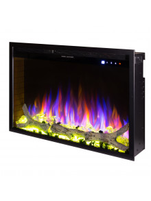 Встраиваемый электрокамин Tomas Maxi, 508x748x186.6 mm, 1500W, 50 цветовых сочетаний, Термостат, Дрова и кристаллы