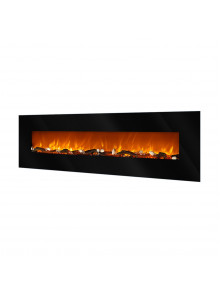Настенный электрокамин Elit, 550x1824x140 mm, 1500W, 2 мощности обогрева, 5 режимов интенсивности пламени, Таймер