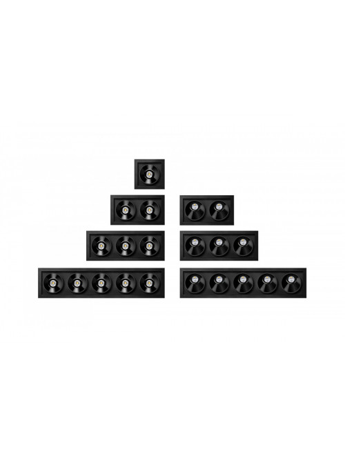 Black Foster Asymmetric Recessed 3