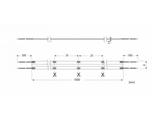 LED Essence Strip ZeroPitch 700, 40W 930/24V 5M