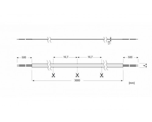 LED Star Strip 400 ZeroPitch Furniture, 13,5W 930/24V 3M