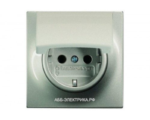 Розетка с/з с крышкой, цвет Шампань, ABB Impuls