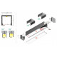 профиль LED SMART16 BC3/U4 4050 чёрный анодированный в упаковке