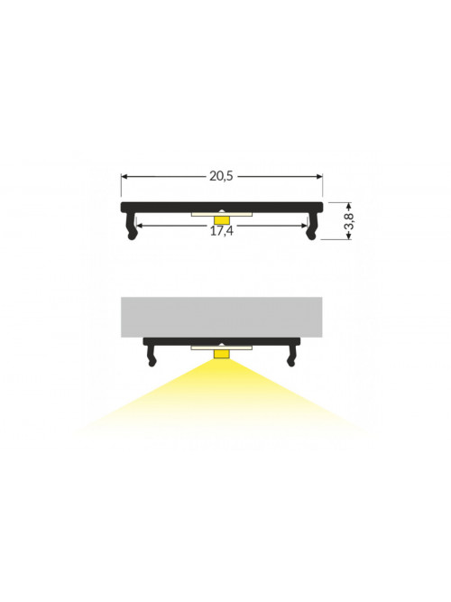 профиль LED FIX16 3000 белый крашеный/ в упаковке
