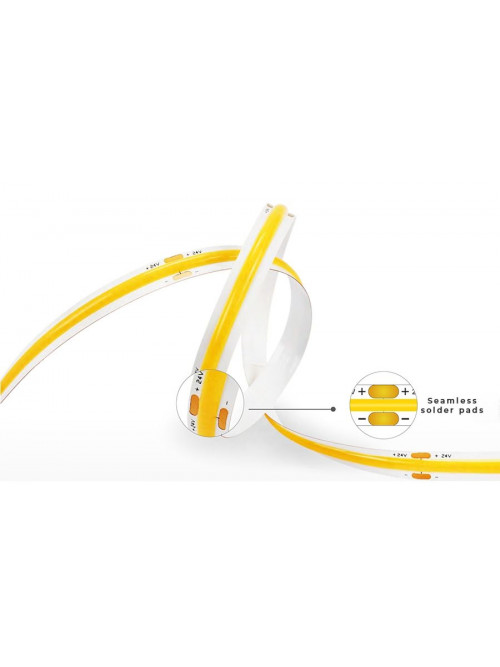 Светодиодная LED лента PROLUM™ 24V; СОВ; 480 LED; IP20; Series "PRO", Белый (5500-6000К)