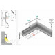 Profil aluminiu plintă Skirt10, Aluminiu anodizat, lungime 2m