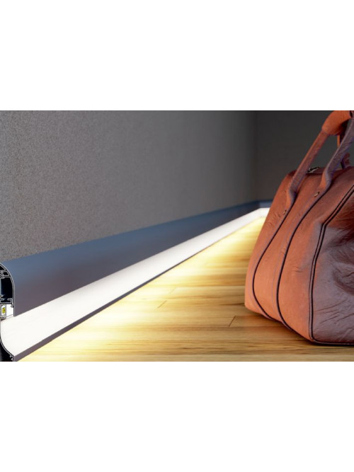 Profil aluminiu plintă Skirt10, Aluminiu anodizat, lungime 2m