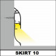 Profil aluminiu plintă Skirt10, Aluminiu anodizat, lungime 2m