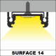Profil LED aparent SURFACE 14, aluminiu anodizat, lungime 2m