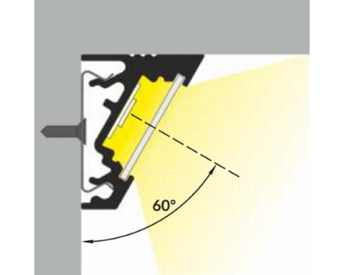 Profil LED de colț CORNER 10, aluminiu anodizat, lungime 2m