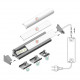 Profil LED de colț CORNER 10, aluminiu neanodizat, lungime 2m