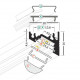 Profil LED de colț CORNER 10, aluminiu neanodizat, lungime 2m