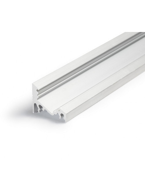 Profil LED de colț CORNER 10, aluminiu neanodizat, lungime 2m