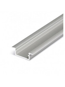Profil LED încastrat BEGTIN 12, aluminiu anodizat, lungime 2m