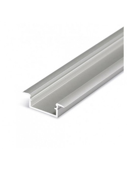 Profil LED încastrat BEGTIN 12, aluminiu anodizat, lungime 2m