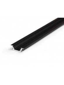 Profil LED încastrat GROOVE10, negru, lungime 2m