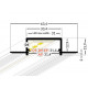 Profil LED încastrat VARIO 30-04, alb, lungime 2m