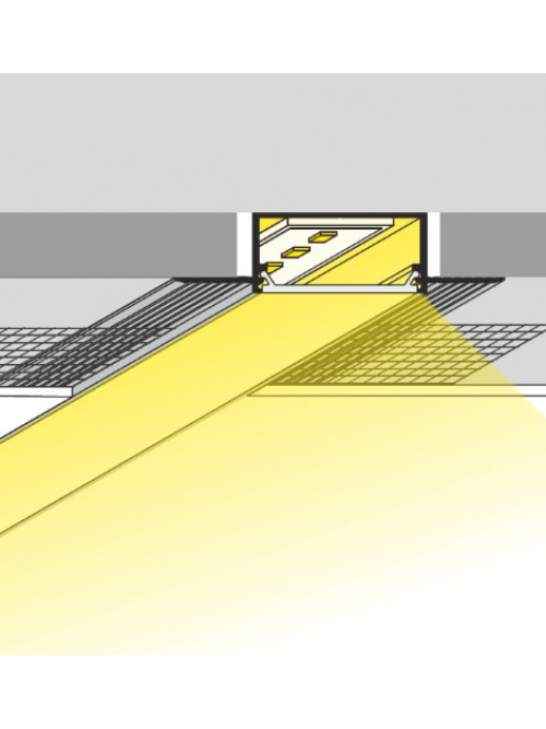 Profil LED încastrat VARIO 30-04, alb, lungime 2m