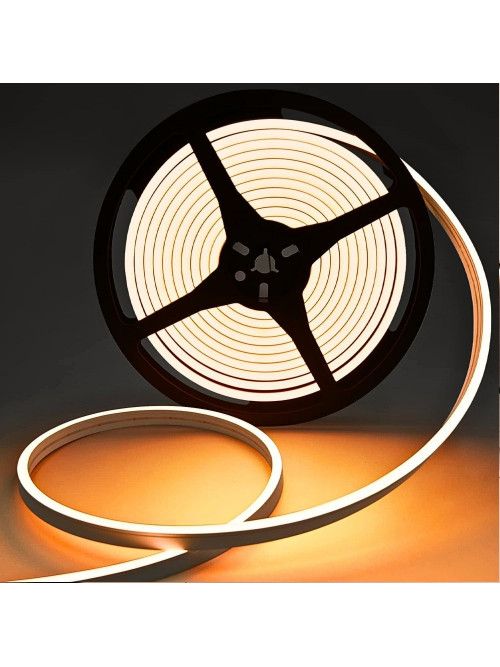 Светодиодный неон PROLUM™ 4x10, IP68, 12V, Series "LT", Тепло-Белый, PRO