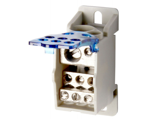 Блок распределительный e.sn.pro.160 на DIN -рейку, 160А (вход 1*10,,,70, 1*6...16 кв.мм/выход 6*2,5...16 кв.мм)