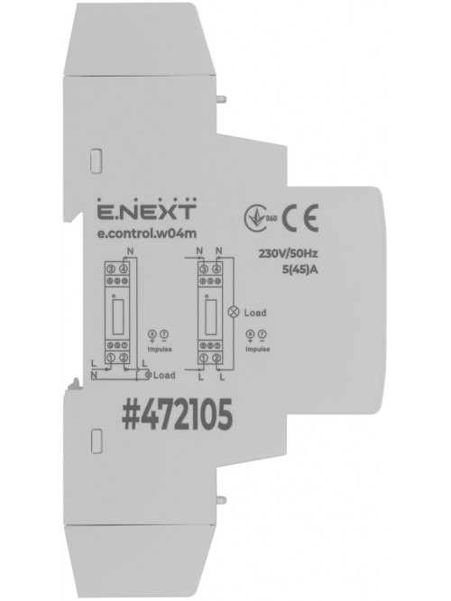 Счетчик однофазный e.control.w04m 5(45)A класc точности 1.0