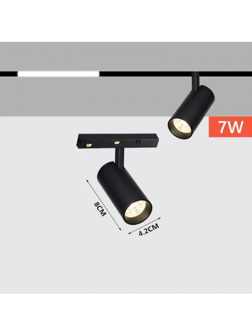 МАГНИТНЫЙ СВЕТОДИОДНЫЙ ПРОЕКТОР 7ВТ 700ЛМ 4000K 48В ЧИП OSRAM CRI90 ЧЕРНЫЙ MONDO LUCE