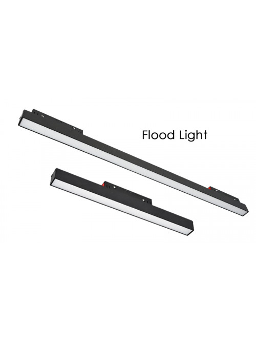 PROIECTOR MAGNETIC LINEAR MAT LED 60CM 20W 4000K 2000LM 48V CHIP OSRAM CRI90 NEGRU MONDO LUCE