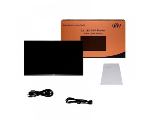 Монитор Uniview MW3232-V-K, 32-inch, LED, 1920x1080, HDMI, VGA, Audio IN, Speaker, VESA