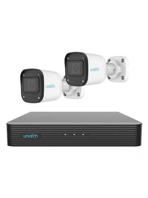 Комплект IP видеонаблюдения Uniarch NVR 4CH + 2 камеры 5 Мп (EXT)