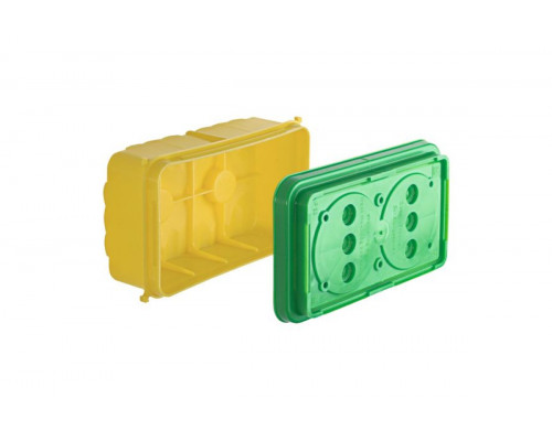 One-gang box for British accessories, two-gang