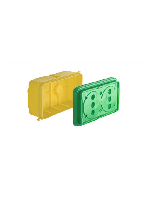 One-gang box for British accessories, two-gang