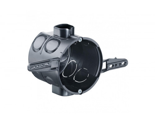 One-gang junction box for nailing, with device screws, Depth 63 mm