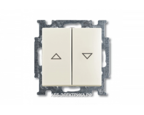 Выключатель жалюзийный, цвет Шале(белый), ABB Basic 55