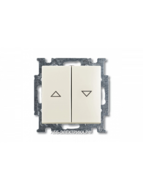Выключатель жалюзийный, цвет Шале(белый), ABB Basic 55