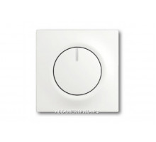 Светорегулятор поворотно-нажимной 400Вт для л/н и эл.трансф-ов, цвет Белый бархат, ABB Impuls