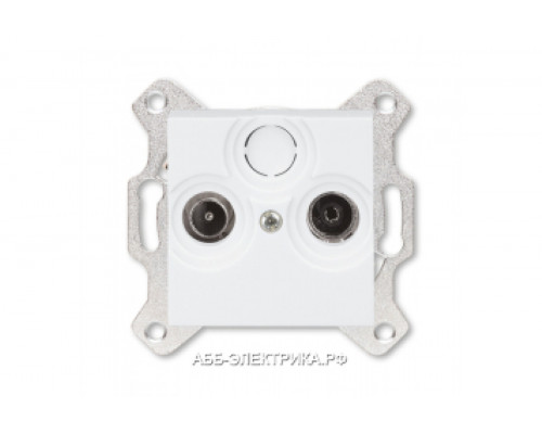 Розетка TV-R ABB Levit проходная 7дБ белый