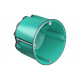 Clean room one-gang junction box with peripheral sealing lip, depth 62 mm