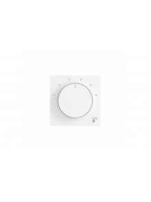 Cover plate with legend Characters 1 ... 6 for Thermostat Turn button studio white matt - Busch-art linear