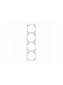 Cover frame 4gang studio white - Busch-art linear