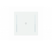 Busch-Jaeger – LFB/A.1.70.11-44M Cover plate with legend with Symbol "light" studio white matt - Busch-art linear