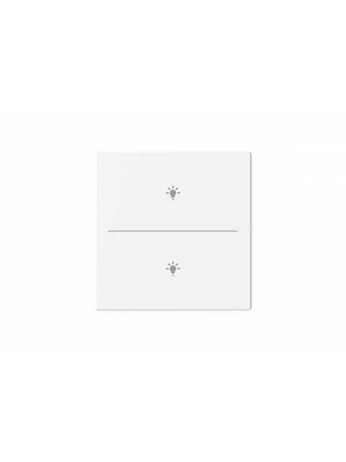 Busch-Jaeger – LFBT/A.2.63.11-84 Cover plate with legend with Symbol "light" studio white - 63x63