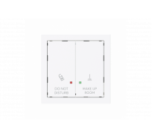 Rocker with legend DND, MUR for Switch/push button Two-part rocker studio white - Busch-art linear